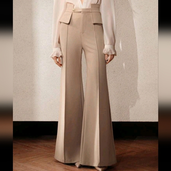 Elegant Flare Pants For Women, Chic And Modern Design, Suitable For New Year's - Picture 3 of 4